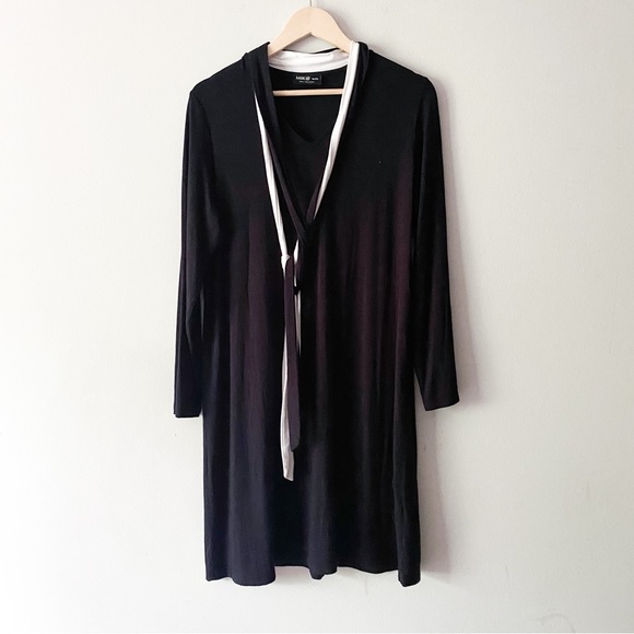 Miik Dresses & Skirts - Miik Womens Robe Long Sleeve Sash Tie Waist Knee Length Stretch Navy Size XL